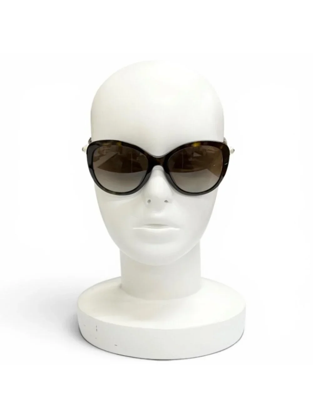 Chanel CC Logo Faux Pearl with Tortoiseshell Pattern Sunglasses Eyewear Brown